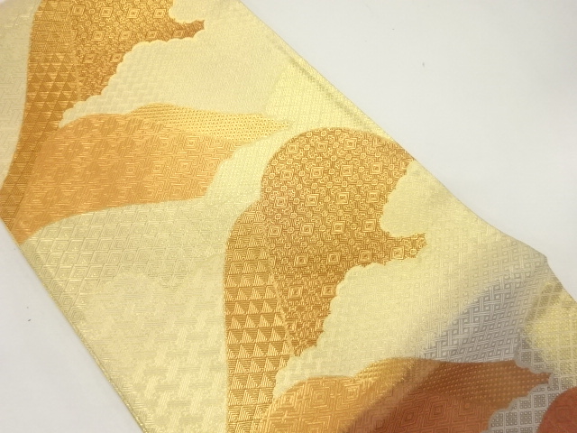 JAPANESE KIMONO / ANTIQUE FUKURO OBI / SILK / SAGANISHIKI / WOVEN MOUNTAINS